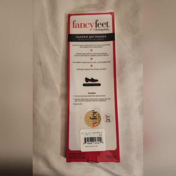 Fancy Feet Sueded gel insole - Picture 2 of 2